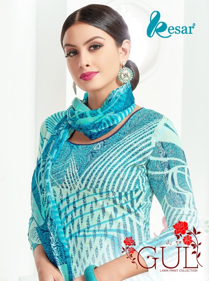 Kesar Gul Digital Printed Pure Cambric Cotton Dress Material...