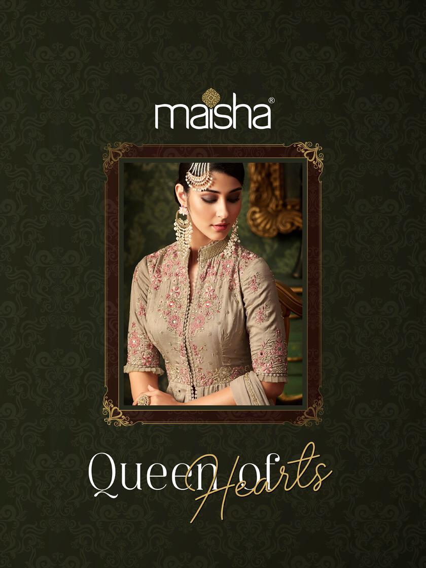 Maisha Queen Of Hearts Heavy Embroidered Net And Silk Bridal...