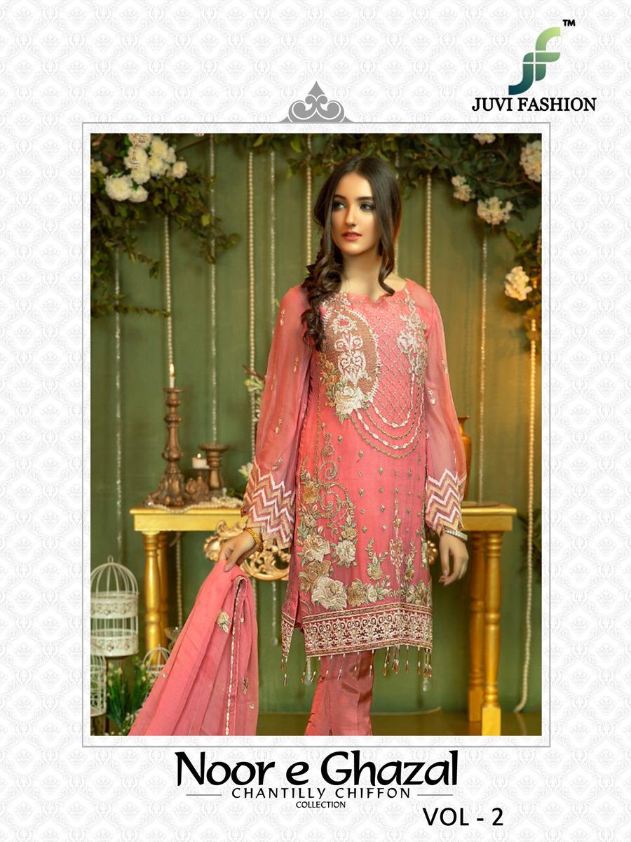 Juvi Fashion Noor E Gazal Faux Georgette With Embroidery Wor...