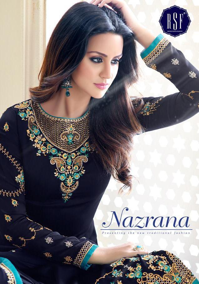 Rsf Nazrana Vol 2 Satin Georgette Silk With Embroidery Handw...
