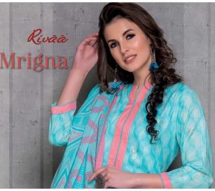 Rivaa Exports Mrigna Designer Foil Printed Pure Cotton Dress...