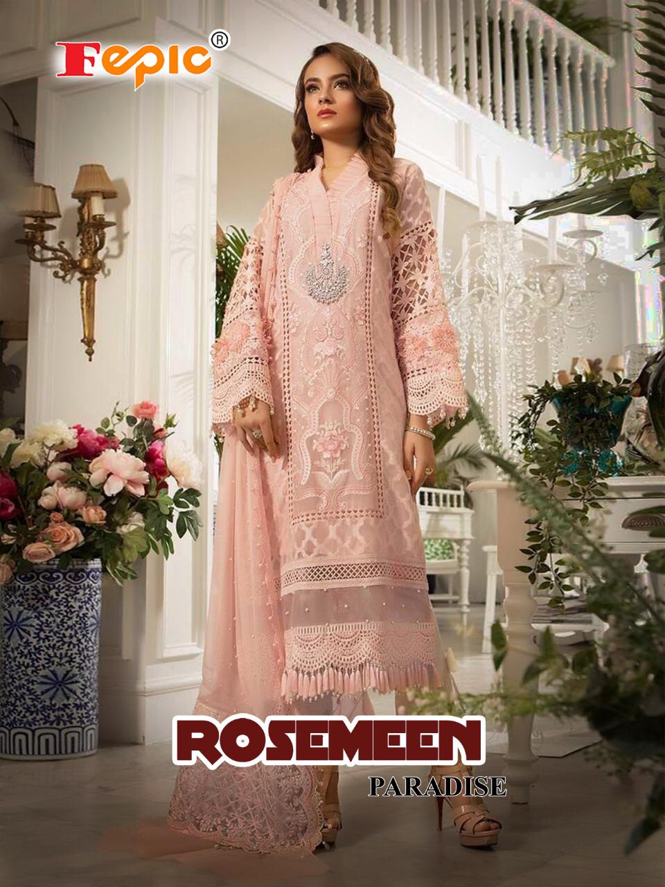Fepic Rosemeen Paradise Heavy Embroidered Pakistani Dress Ma...