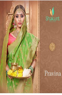 Shakunt Weaves Pravina Designer Banarasi Silk Sarees Collect...