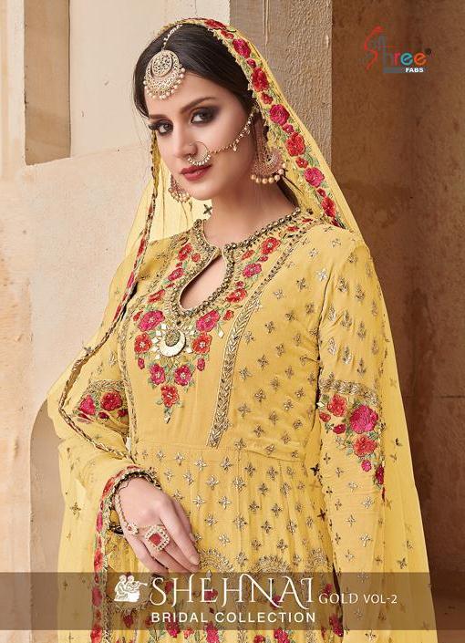 Shree Fabs Shehnai Gold Vol 2 Bridal Collection Faux Georget...