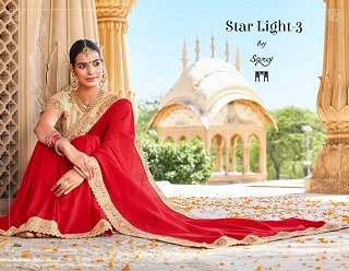 Saroj Star Light Vol 3 Designer Vichitra Silk With Work Sare...