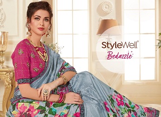 Stylewell Bedazzle Vol 2 Printed Georgette And Silk Sarees C...