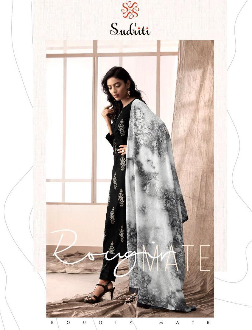 Sahiba Sudriti Rougir Mate Foil Printed Cambric Cotton Dress...
