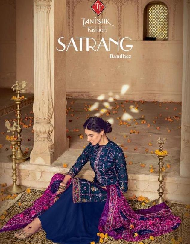 Tanishk Fashion Satrang Bandhej Printed Pure Lawn Cambric Co...
