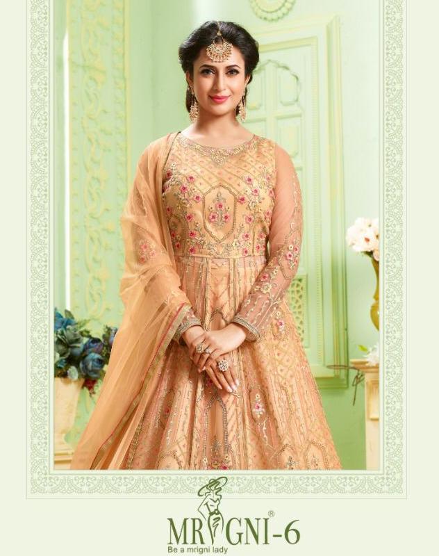 Mrigni Vol 6 Heavy Designer Embroidered Net Wedding Salwar K...