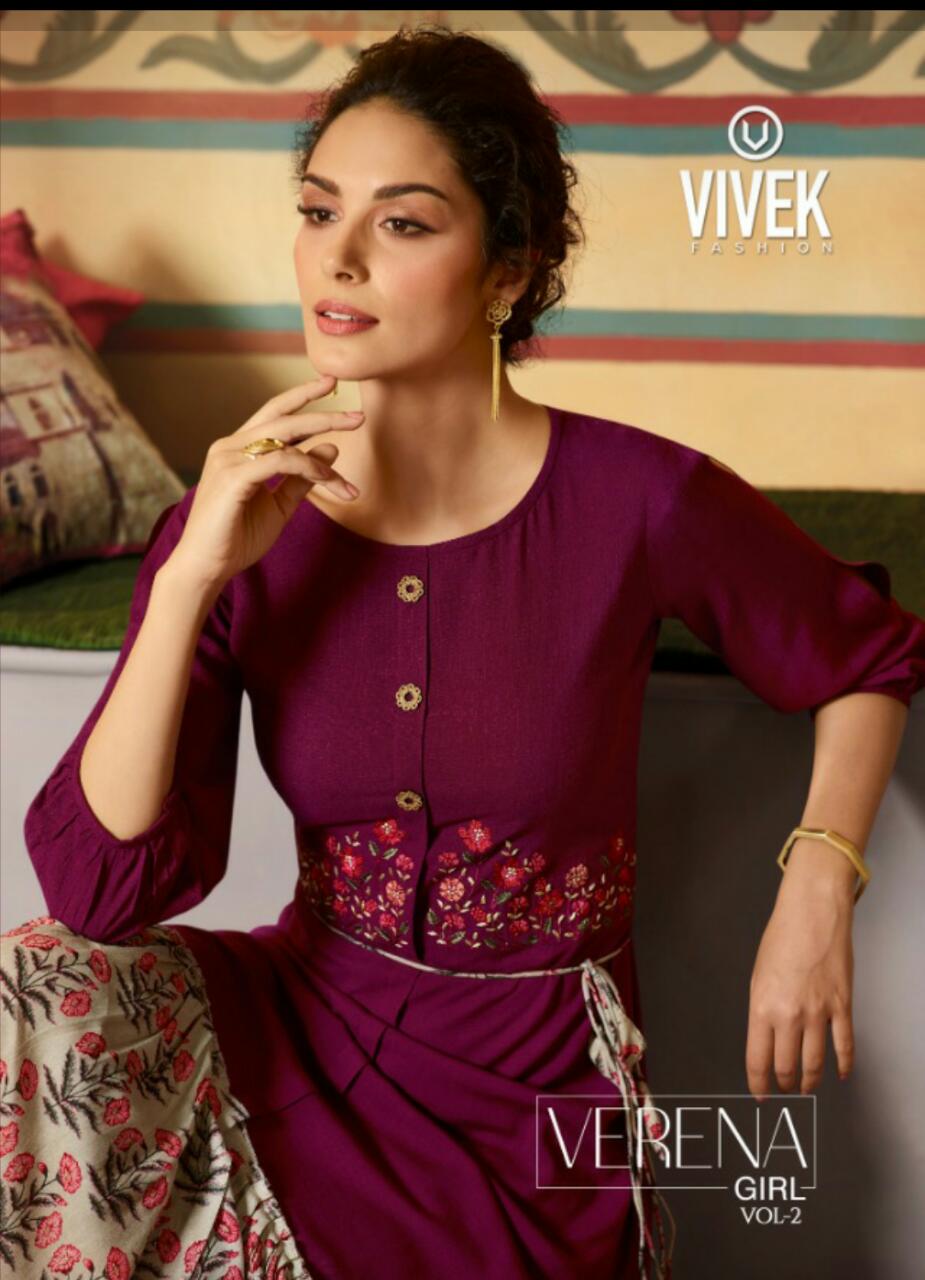 Vivek Fashion Verena Girl Vol 2 Printed Cotton Rayon Readyma...