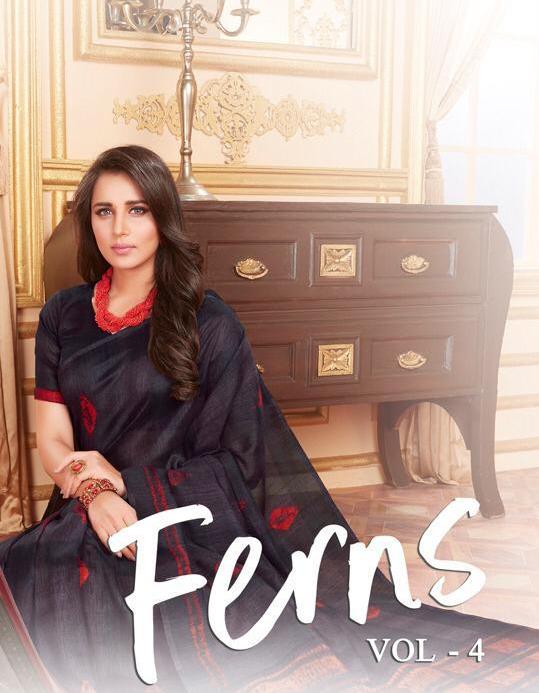 Vishal Prints Ferns Vol 4 Printed Fancy Fabric Sarees Collec...
