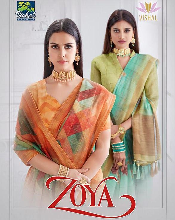Vishal Prints Zoya Printed Fancy Fabric Sarees Collection At...