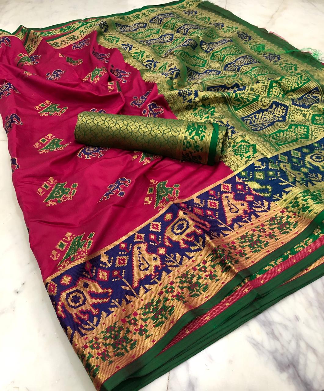 Heavy Designer Silk Patola Sarees Collection At Wholesale Ra...