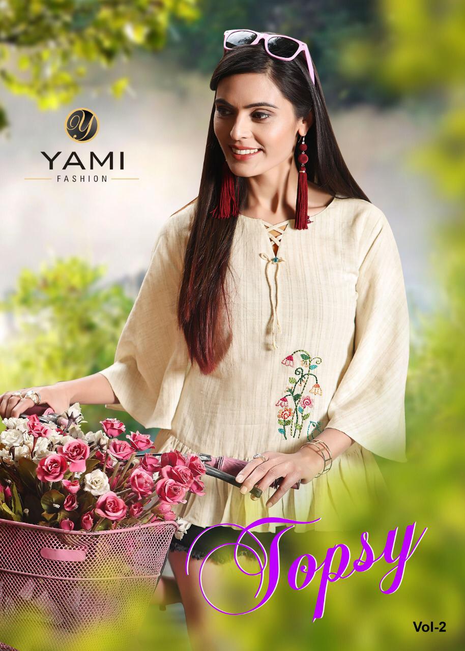 Yami Fashion Topsy Vol 2 Rayon Embroidered Short Readymade W...