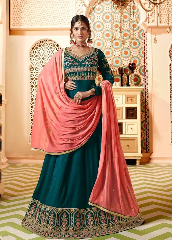 Lavina Roohani Vol 8 Satin Georgette With Heavy Embroidery W...