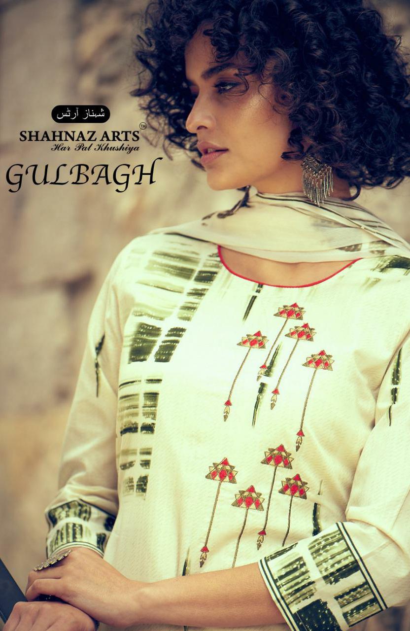 Shahnaz Arts Gulbagh Printed Pure Cotton With Embroidery Wor...