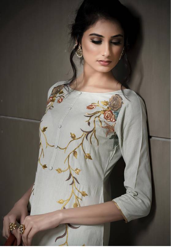 Even Flow Exclusive Linen Cotton Salwar Kameez Dress Materia...
