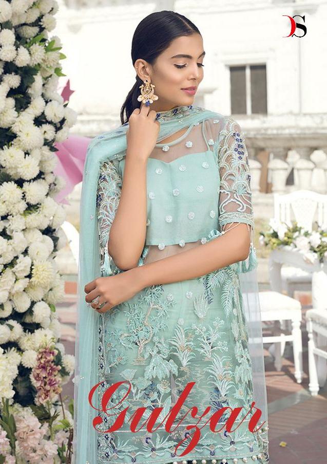 Deepsy Suits Gulzar Heavy Embroidered Organza And Net Pakist...