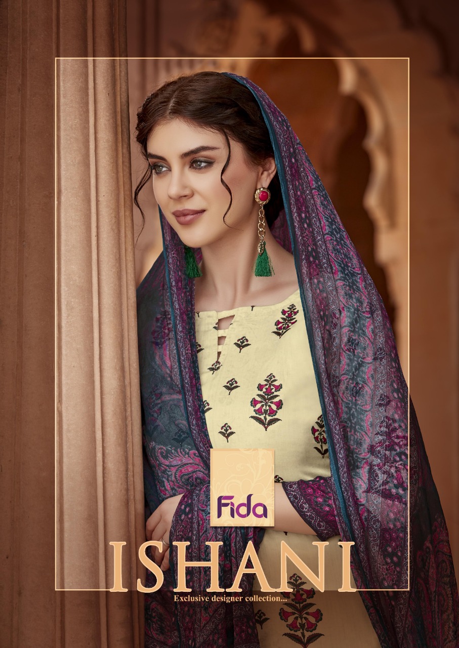 Fida International Ishani Printed Cotton Satin Dress Materia...