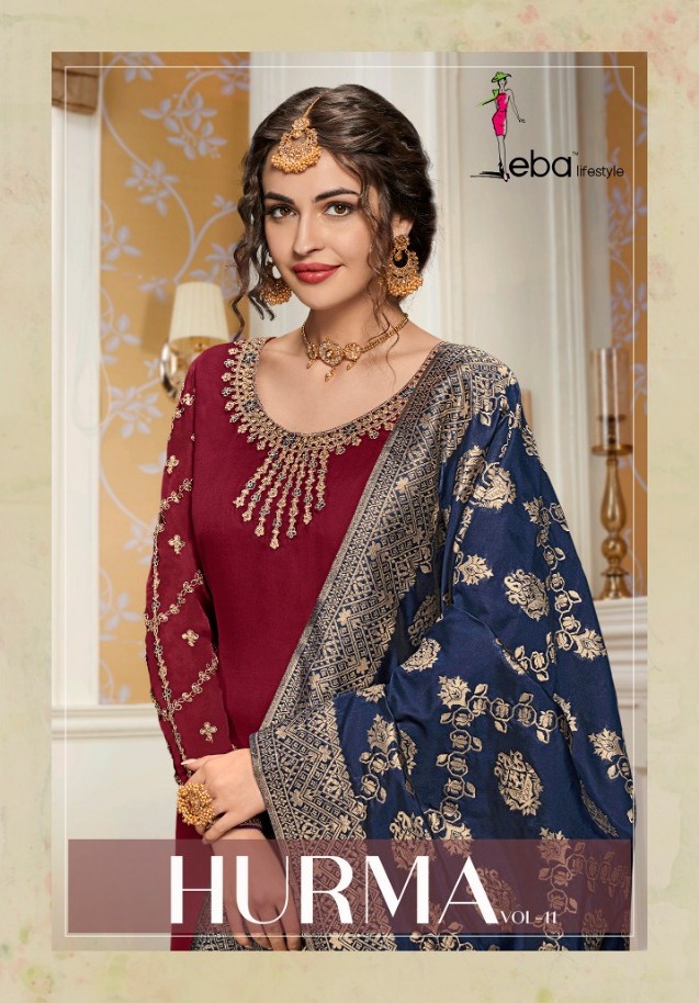 Eba Lifestyle Hurma Vol 11 Pure Satin Georgette With Embroid...