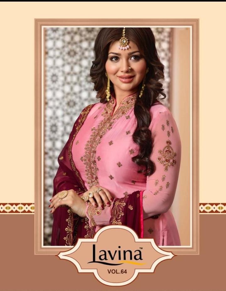 Lavina Vol 64 Satin Georgette With Embroidery Work Dress Mat...