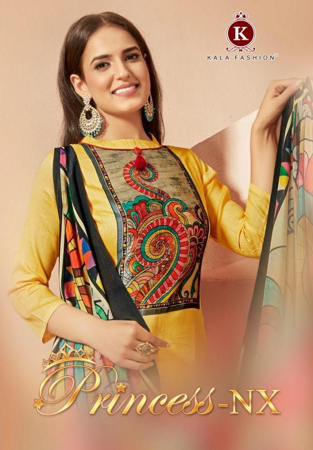 Kala Fashion Princess Nx Digital Printed Jam Satin Dress Mat...