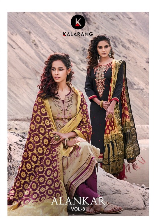 Kessi Kalarang Alankar Vol 8 Pure Jam Silk Cotton With Embro...