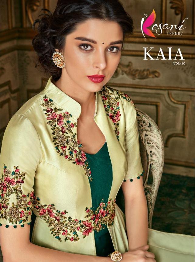 Kesari Trendz Kaia Vol 10 Pure Barfi Silk With Embroidery Wo...