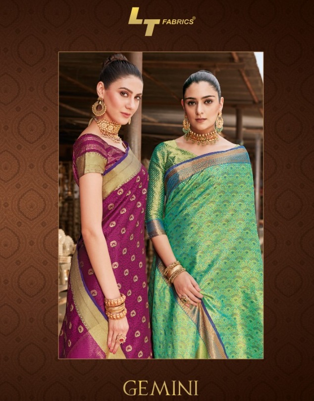 Lt Fabrics Gemini Heavy Designer Silk Sarees Collection At W...