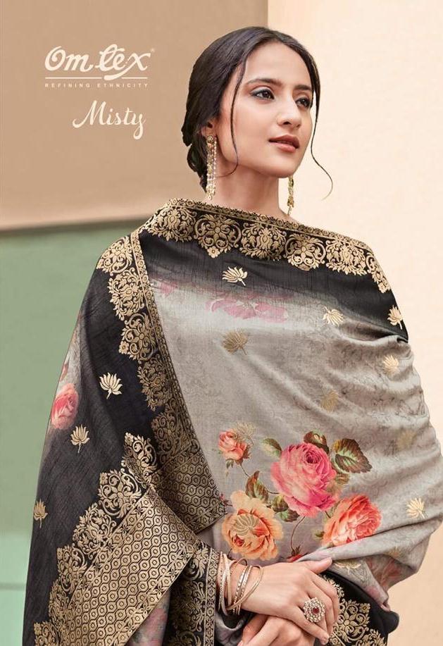 Omtex Misty Designer Viscose Georgette With Embroidery Work ...