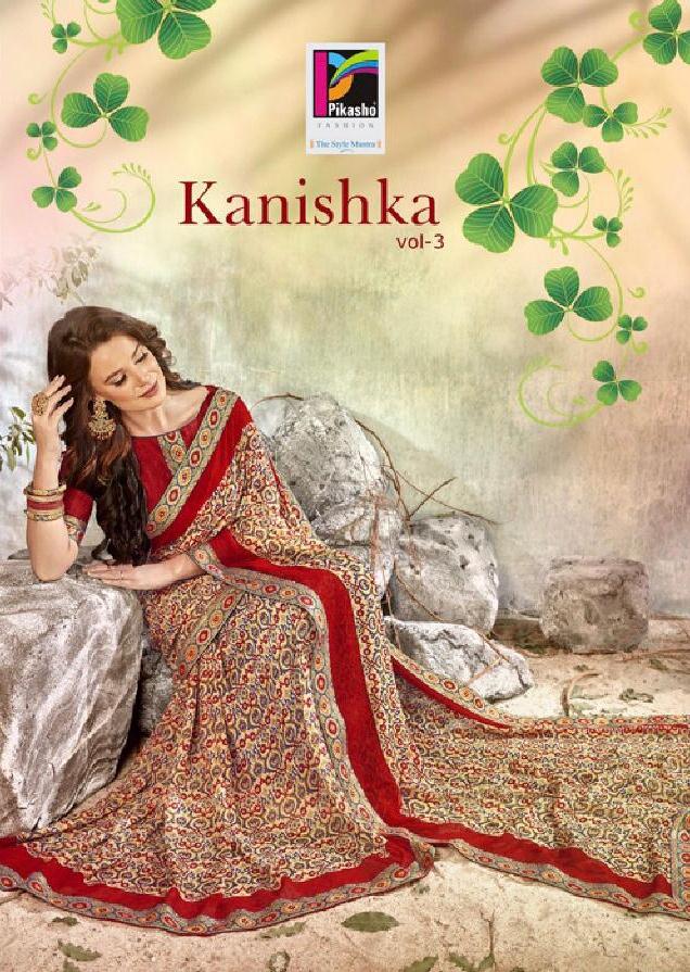 Pikasho Fashion Kanishka Vol 3 Printed 60 Gm Georgette Saree...