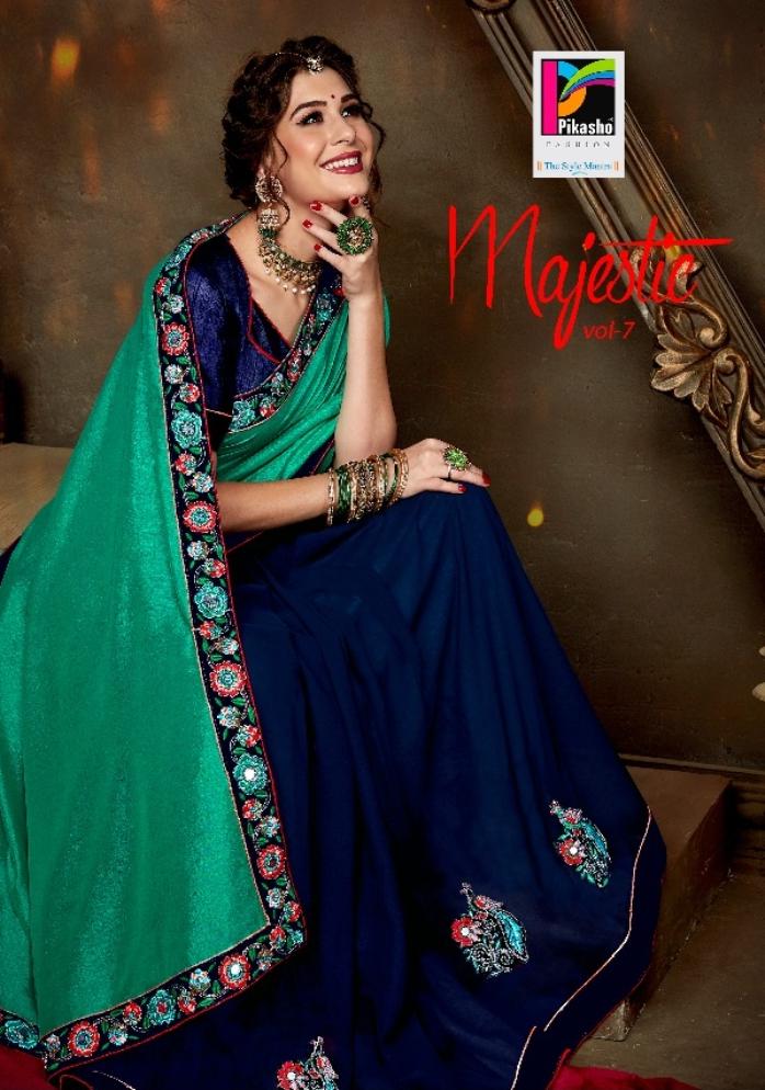 Pikasho Fashion Majestic Vol 7 Printed Georgette Sarees Coll...