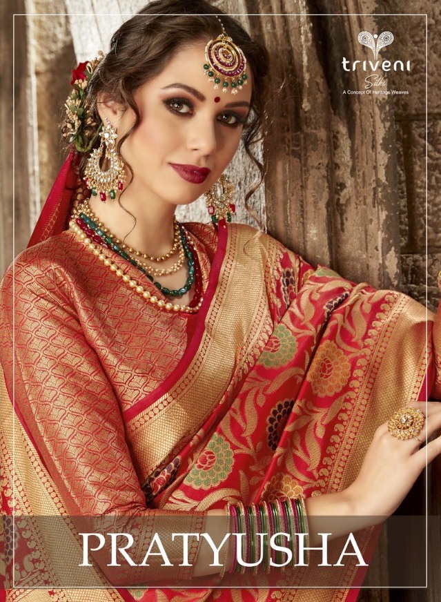 Triveni Pratyusha Designer Heavy Silk Sarees Collection At W...