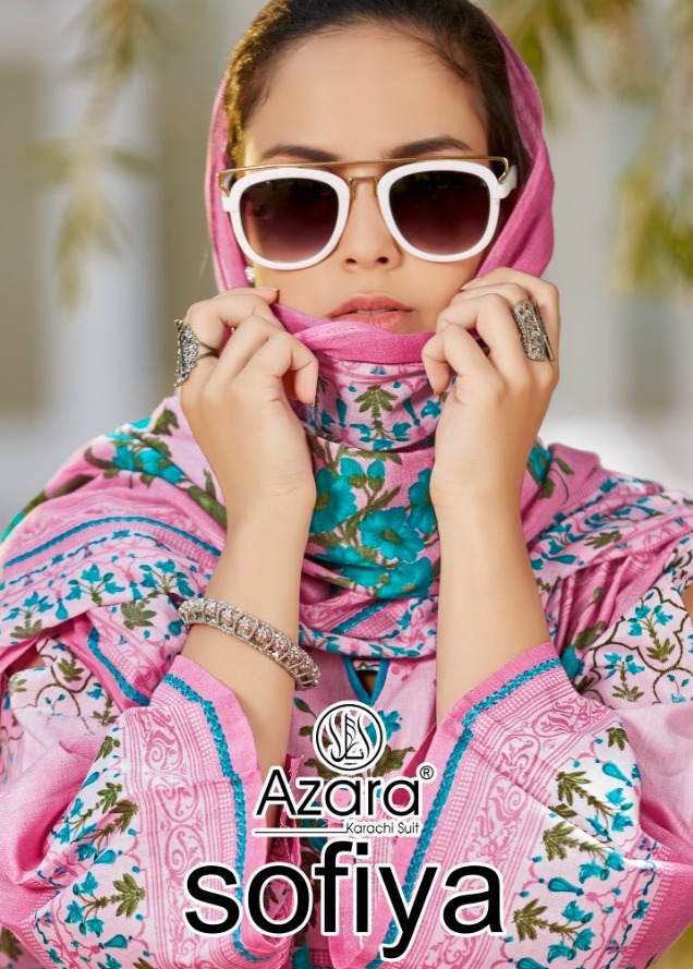 Radhika Fashion Azara Sofiya Printed Karachi Pure Cambric Co...