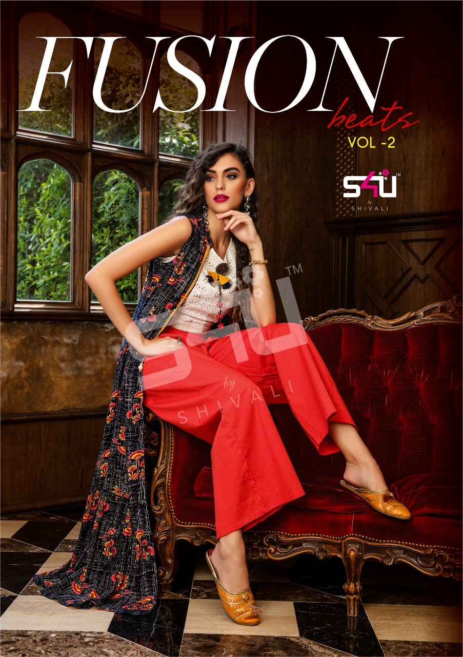 S4u Shivali Fusion Beats Vol 2 Printed Fancy Fabric Readymad...