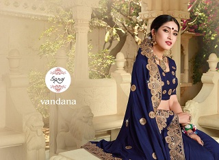 Saroj Vandana Vichitra Silk With Heavy Embroidery Work Saree...