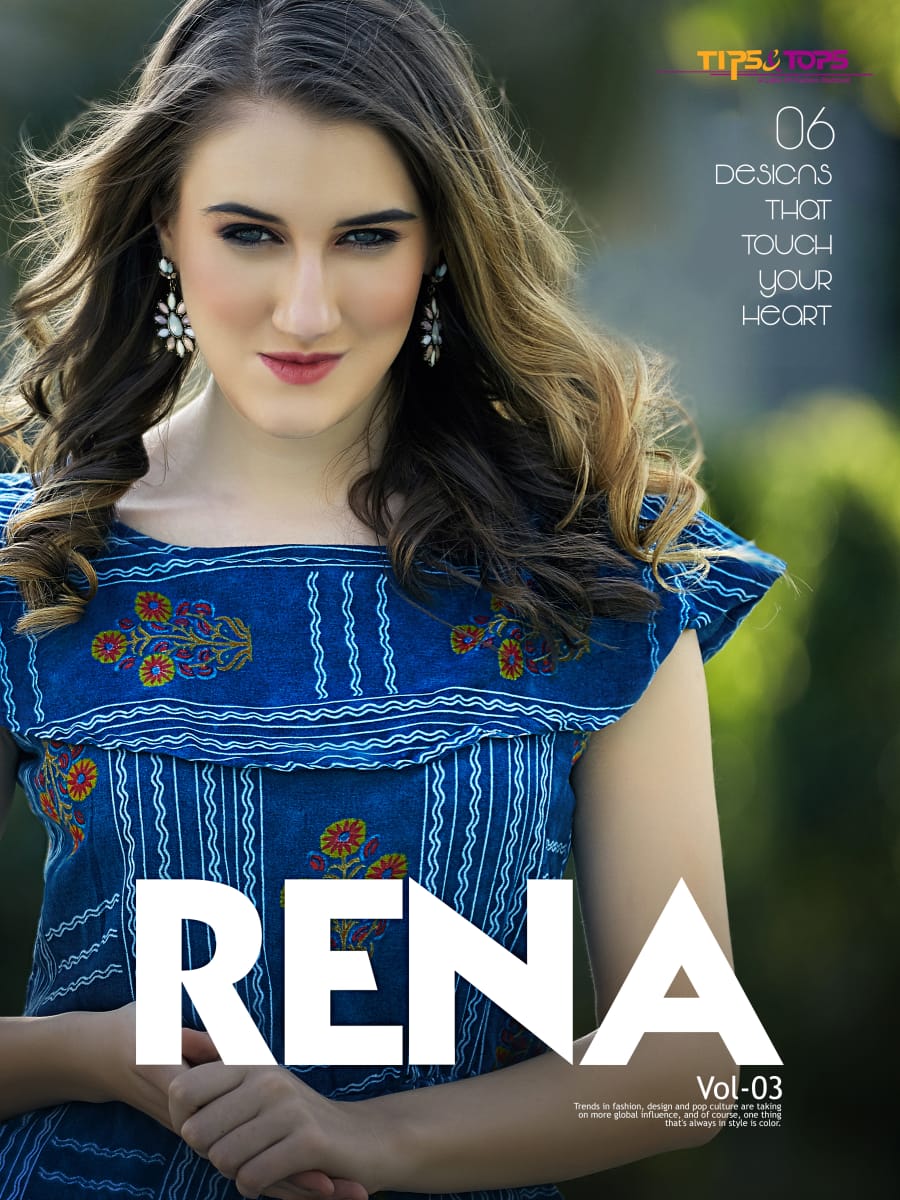 Tips & Tops Rena Vol 3 Printed Rayon Readymade Stylish Weste...