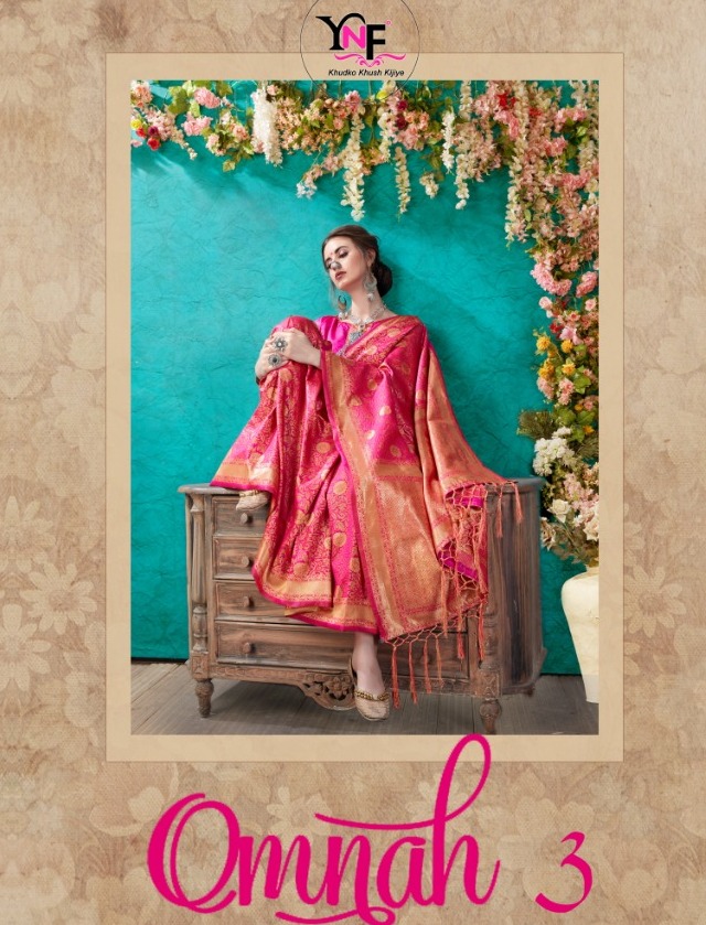 Ynf Omnah Vol 3 Designer Banarasi Silk Sarees Collection At ...
