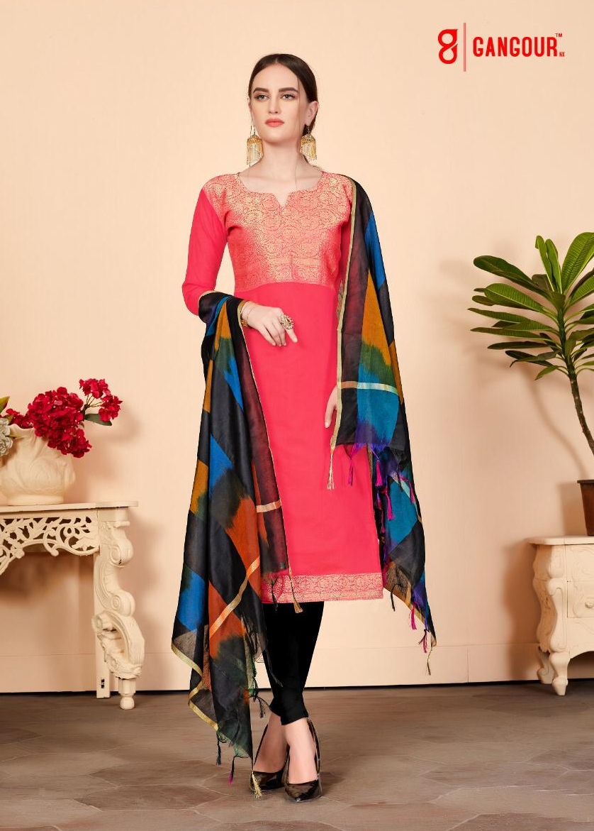 Gangour Nx Kulfi Designer Banarasi Dress Material Collection...