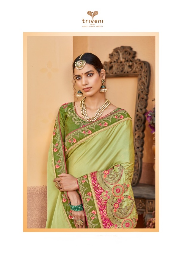 Triveni Kalpana Vol 17 Heavy Embroidered Fancy Fabric Sarees...