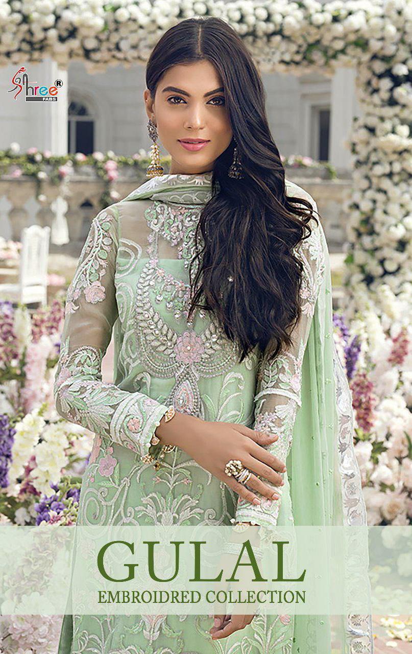 Shree Fabs Gulal Embroidered Collection Designer Net With Wo...