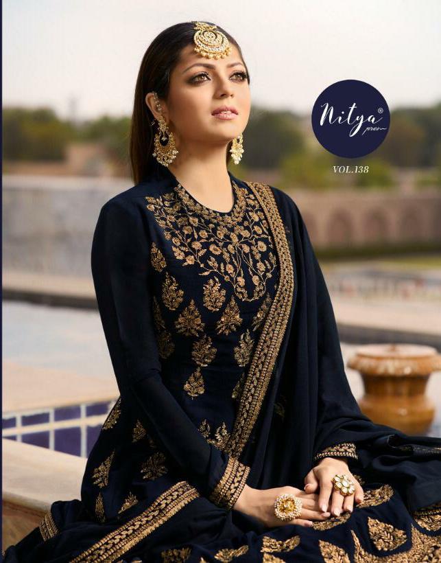 Lt Fabrics Nitya Vol 138 Heavy Embroidered Georgette Eid Spe...