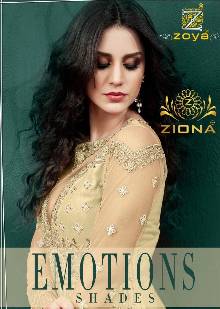 Zoya Ziona Emotions Shades Designer Embroidered Fancy Fabric...