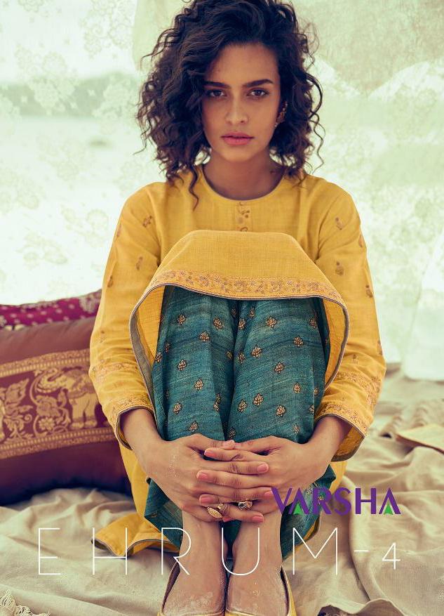 Varsha Fashion Ehrum Vol 4 Designer Fine Khadi Cotton With E...