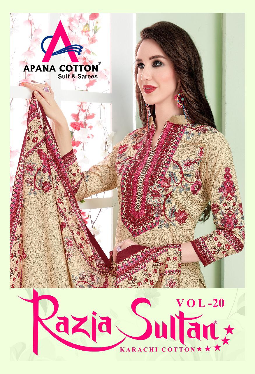 Apna Cotton Razia Sultan Vol 20 Printed Pure Cotton Dress Ma...