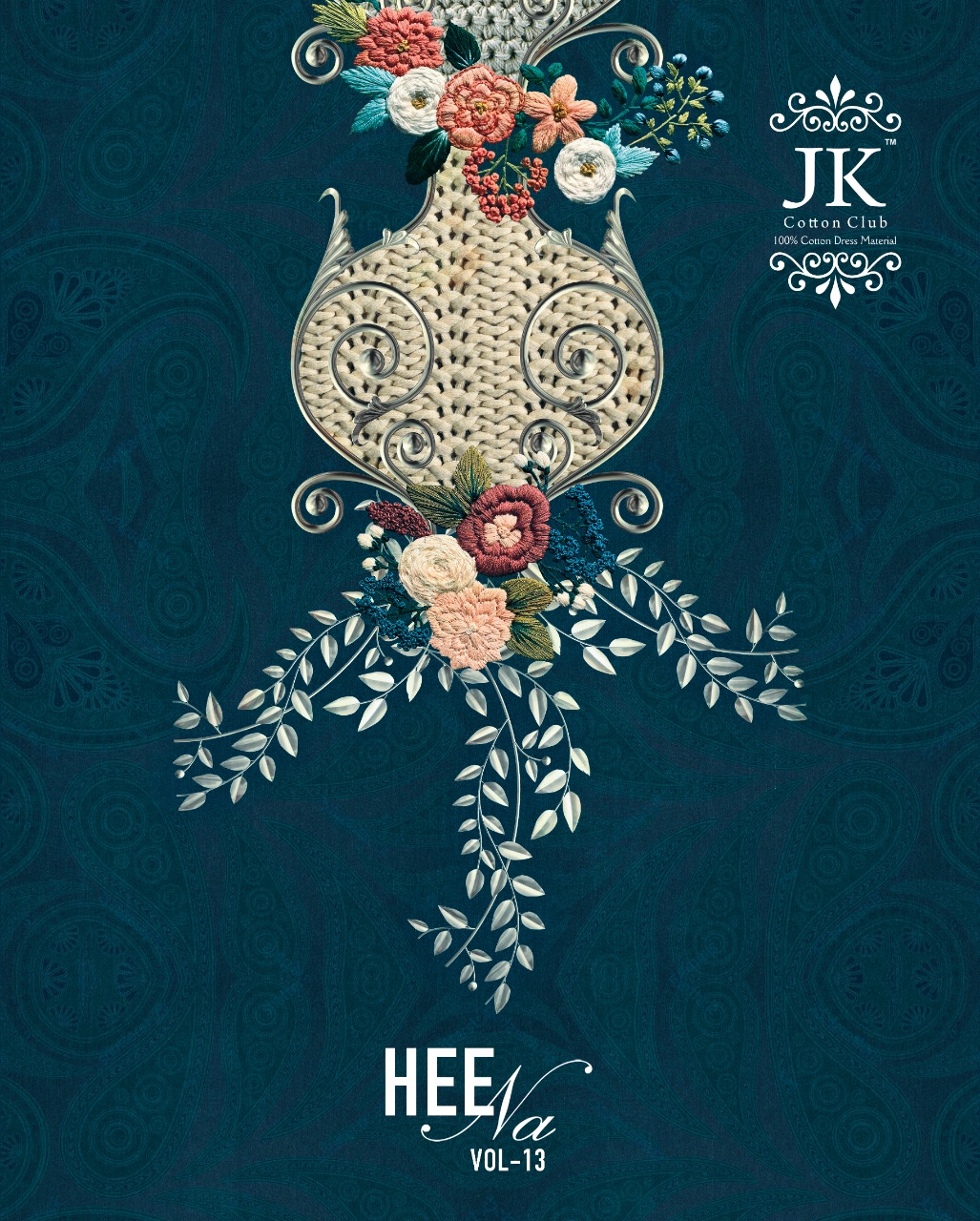 Jk Cotton Club Heena Vol 13 Printed Cotton Dress Material Co...