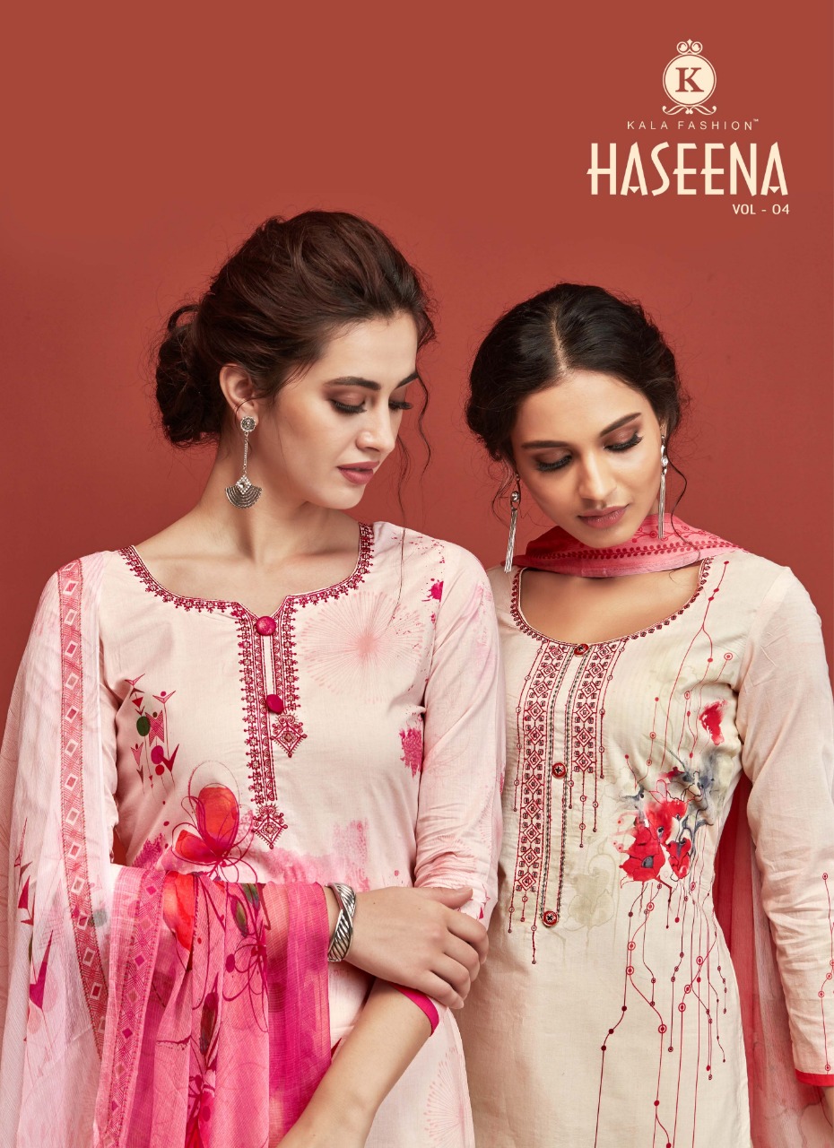 Kala Fashion Haseena Vol 4 Digital Printed Embroidered Lawn ...