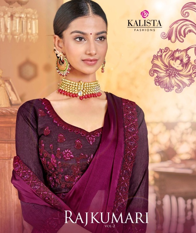 Kalista Fashions Rajkumari Vol 2 Rangoli With Embroidery Wor...