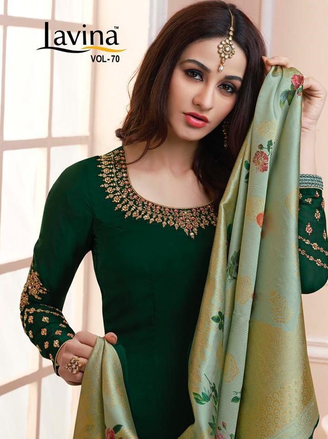 Lavina Vol 70 Satin Georgette With Heavy Embroidery Work Dre...