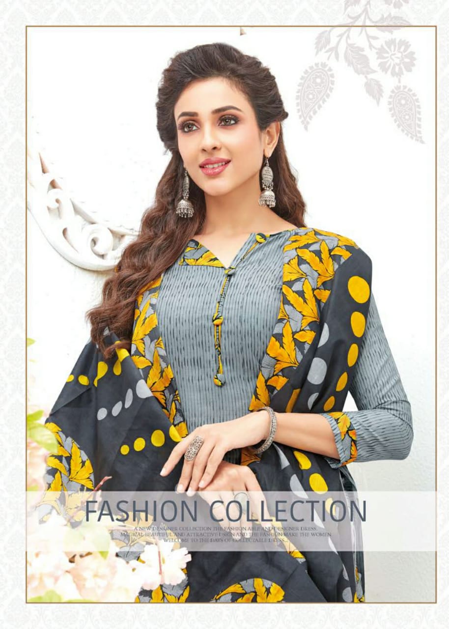 Navkar Fab Soni Kudi Vol 4 Printed Cotton Dress Material At ...